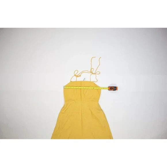 Old Navy Dress Womens Small Linen Blend Sleeveless Cami Tie Straps Summer Casual - Picture 4 of 12